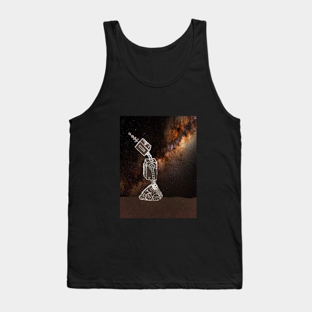 Space Bot Tank Top by DTmarley